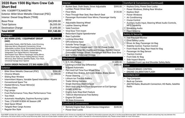 ram ram 1500 pickup 2020 1C6SRFFT3LN403746 image ram ram 1500 pickup 2020 1C6SRFFT3LN403746 image